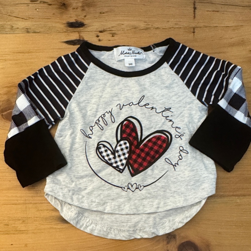 Marie Nicole Clothing Baby Girl Valentine’s Day Shirt | 3XS